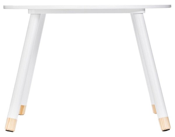 Dětský stůl, bílý stůl, psací stůl, kulatý stůl - bílá barva, 43 cm, O 60 cm