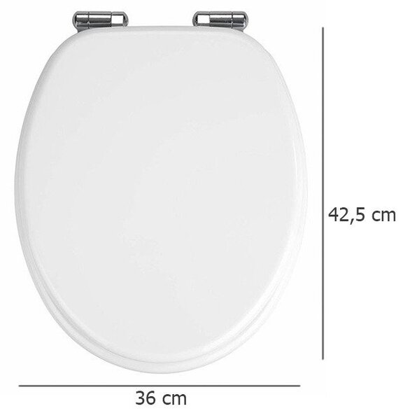 Klasické bílé záchodové prkénko z MDF s tichým zavíráním, WENKO