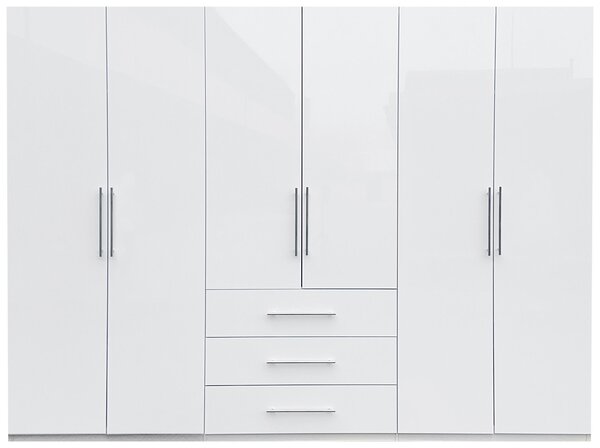ŠATNÍ SKŘÍŇ, bílá, vysoce lesklá bílá, 294/219/59 cm Carryhome - Šatní skříně, Online Only