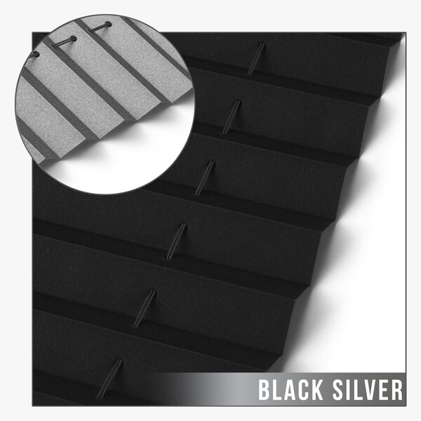Plisa Termoizolaení plisovaná roleta Black Silver 40 cm x volitelná výška