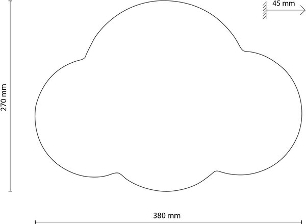 TK Lighting Cloud nástěnné svítidlo 2x6 W béžová 5886
