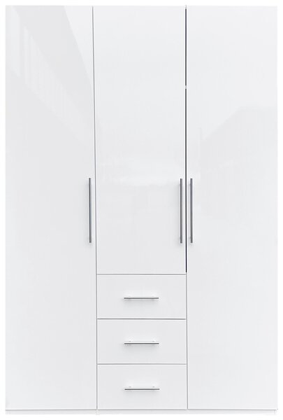 ŠATNÍ SKŘÍŇ, bílá, vysoce lesklá bílá, 147/219/59 cm Carryhome - Šatní skříně, Online Only