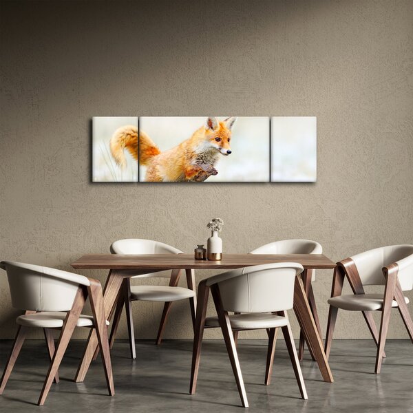 Obraz - Skákající liška (170x50 cm)