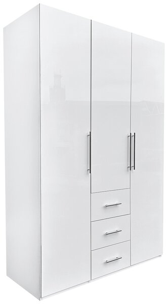 ŠATNÍ SKŘÍŇ, bílá, vysoce lesklá bílá, 147/219/59 cm Carryhome - Šatní skříně, Online Only