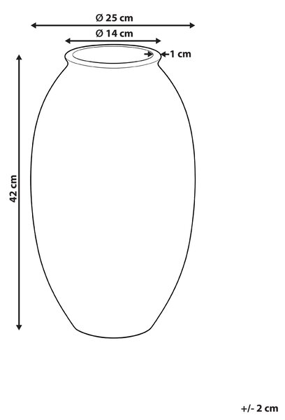 Váza na květiny ZERVATA 42 cm Krémově bílá