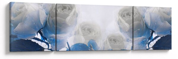 Obraz - Bílé růže (170x50 cm)