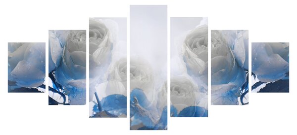 Obraz - Bílé růže (210x100 cm)