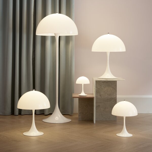 LOUIS POULSEN Stojací lampa Panthella, White opal acryl