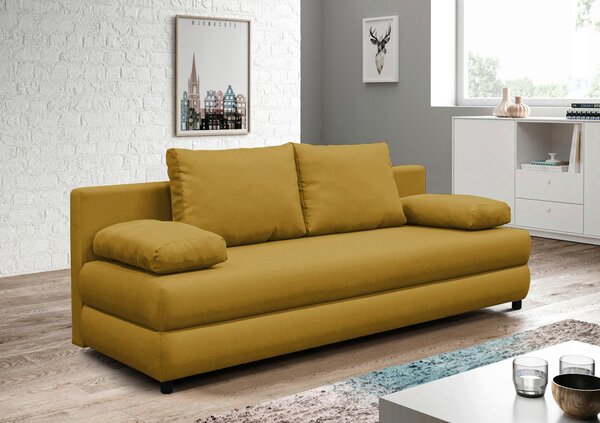ROZKLÁDACÍ POHOVKA, textil, žlutá P & B - Rozkládací pohovky, Online Only