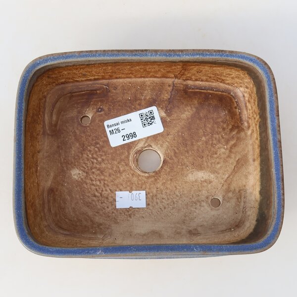 E-bonsai Keramická bonsai miska 17 x 13,5 x 4,5 cm modrá