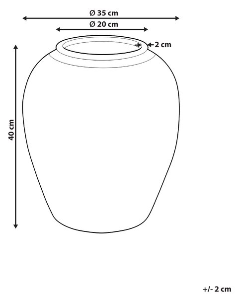 Váza na květiny KATERINI 40 cm Hnědá