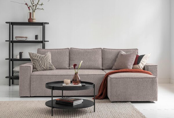 ROHOVÁ SEDAČKA, textil, šedá, bílá MID.YOU - Sedací soupravy, Online Only