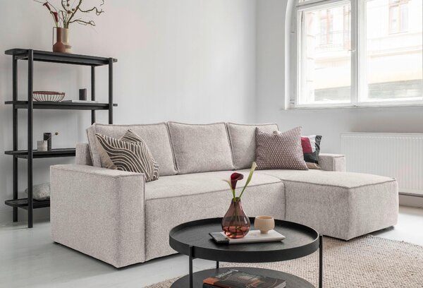 ROHOVÁ SEDAČKA, textil, béžová MID.YOU - Sedací soupravy, Online Only