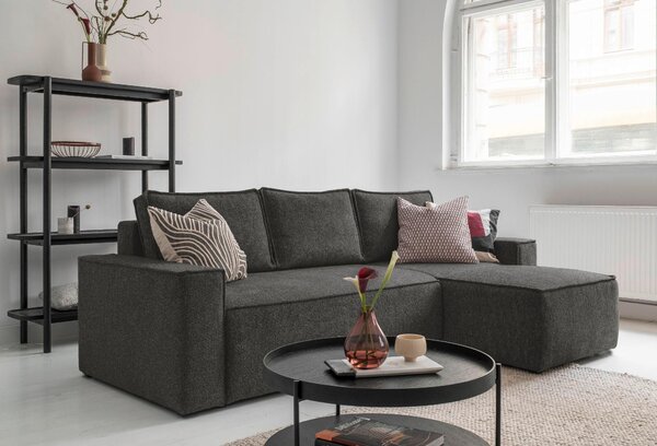 ROHOVÁ SEDAČKA, textil, tmavě šedá MID.YOU - Sedací soupravy, Online Only