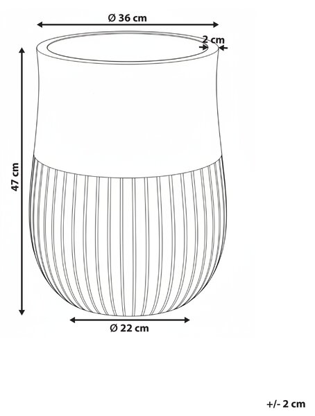 Květináč PYLAROS 36 cm Šedá