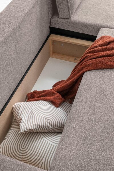 ROHOVÁ SEDAČKA, textil, šedá, bílá MID.YOU - Sedací soupravy, Online Only