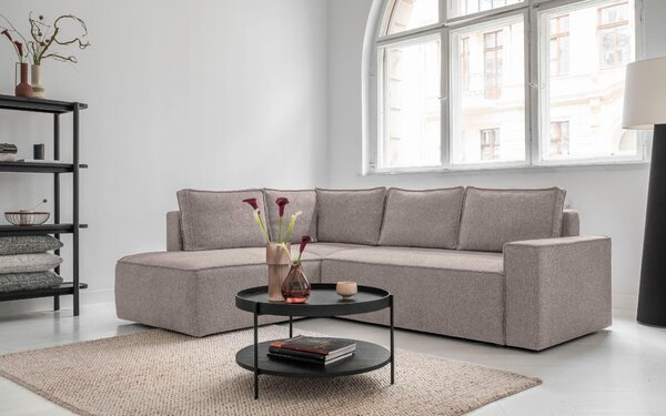 ROHOVÁ SEDAČKA, textil, šedá, bílá MID.YOU - Sedací soupravy, Online Only