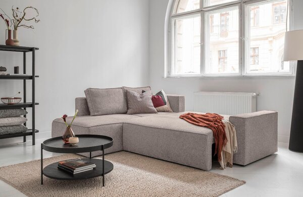 ROHOVÁ SEDAČKA, textil, šedá, bílá MID.YOU - Sedací soupravy, Online Only