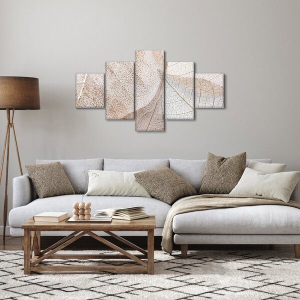Obraz - Béžové listy (125x70 cm)