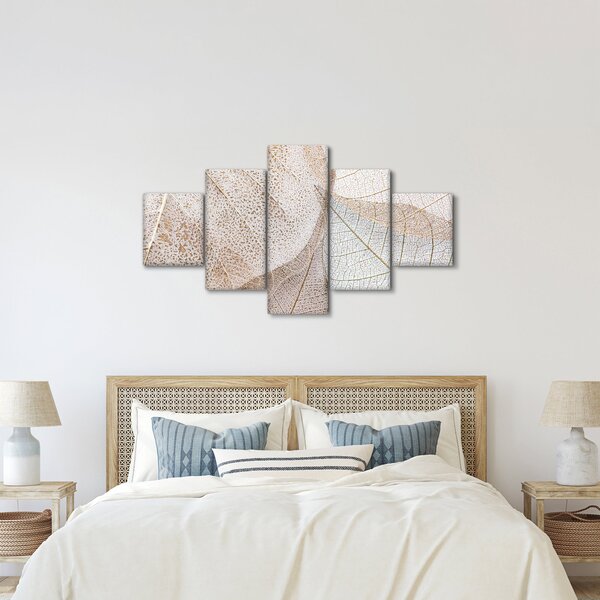 Obraz - Béžové listy (125x70 cm)