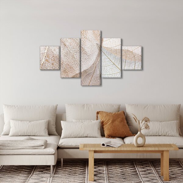 Obraz - Béžové listy (125x70 cm)