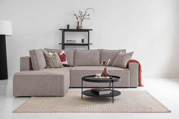 ROHOVÁ SEDAČKA, textil, šedá, bílá MID.YOU - Sedací soupravy, Online Only