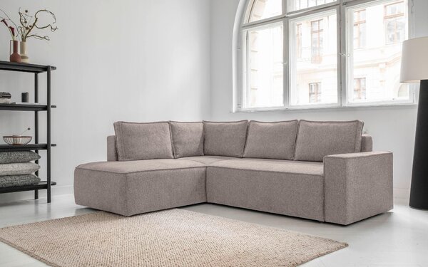 ROHOVÁ SEDAČKA, textil, šedá, bílá MID.YOU - Sedací soupravy, Online Only