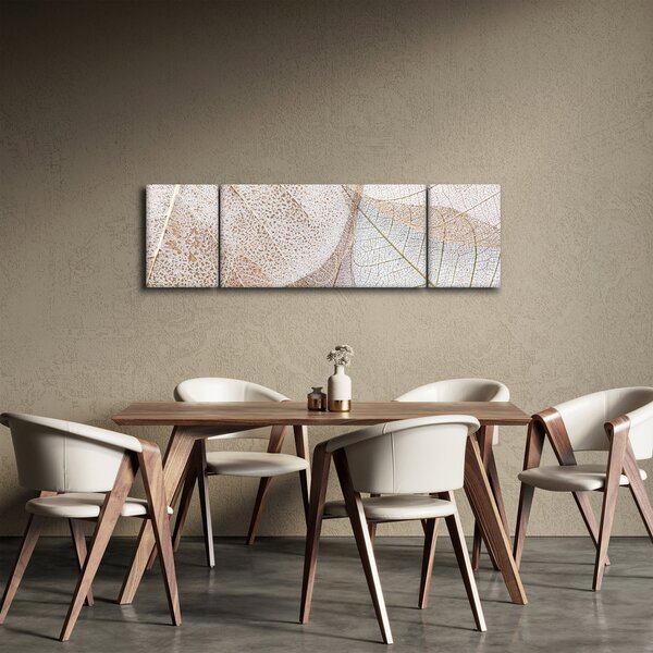 Obraz - Béžové listy (170x50 cm)