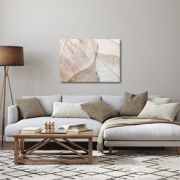 Obraz - Béžové listy (70x50 cm)