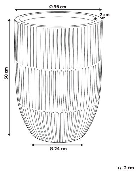 Květináč POROS 36 cm Světle béžová
