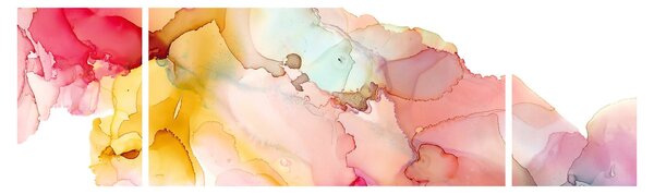 Obraz - Inkoustová abstrakce (170x50 cm)