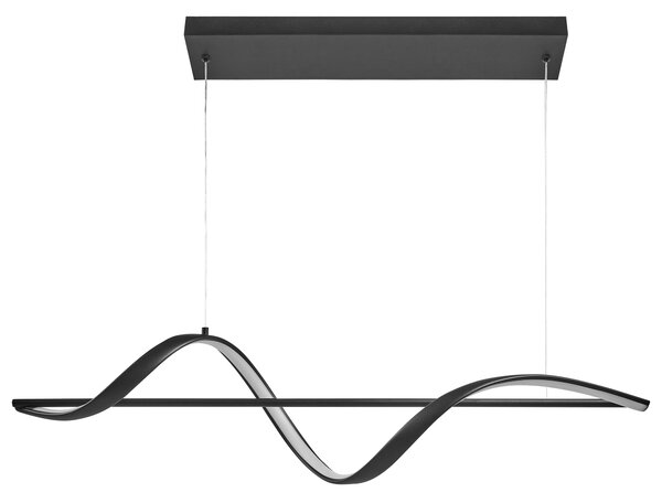 LED závěsná lampa KHUTTI s dálkovým ovládáním se stmívačem Kov Černá