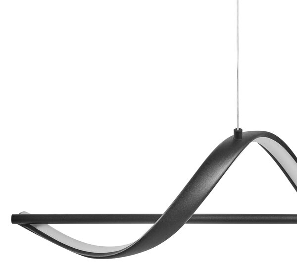 LED závěsná lampa KHUTTI s dálkovým ovládáním se stmívačem Kov Černá