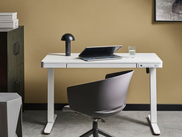 Elektricky výškově nastavitelný pracovní stůl PENLY Bílá 120 cm 60 cm s USB portem