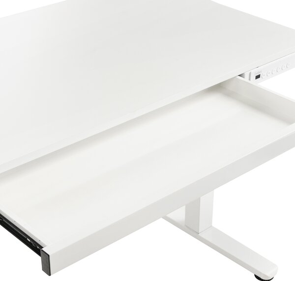 Elektricky výškově nastavitelný pracovní stůl PENLY Bílá 120 cm 60 cm s USB portem