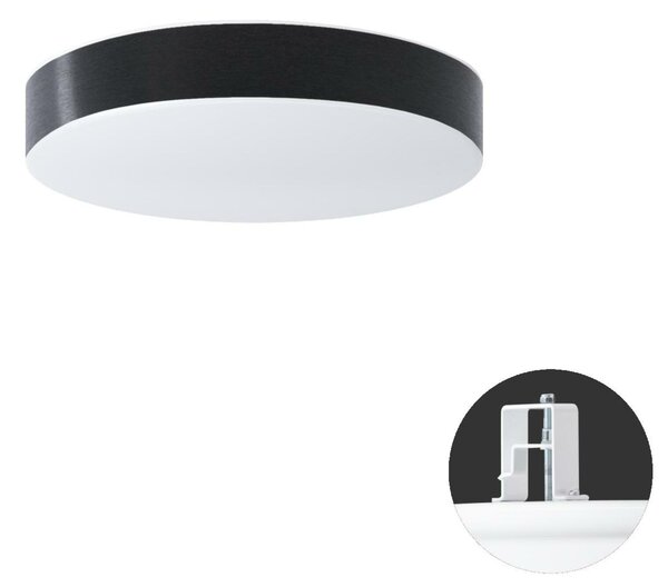 OSMONT DEL52615 DELIA CV1 stropní/nástěnné plastové polovestavné svítidlo bílá / bílo - černá IP44 25W E27