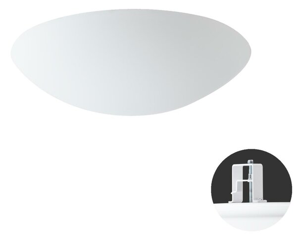 OSMONT AUR55334 AURA V11 stropní/nástěnné skleněné polovestavné svítidlo bílá IP44 2x25W E27