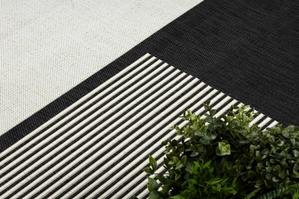 Koberec šňůrkový SIZAL FLAT 49384690 abstraktní krémový / černý