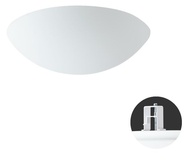 OSMONT AUR55332 AURA V10 stropní/nástěnné skleněné polovestavné svítidlo bílá IP44 2x25W E27