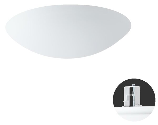 OSMONT AUR55338 AURA V5 stropní/nástěnné skleněné polovestavné svítidlo bílá IP44 3x25W E27