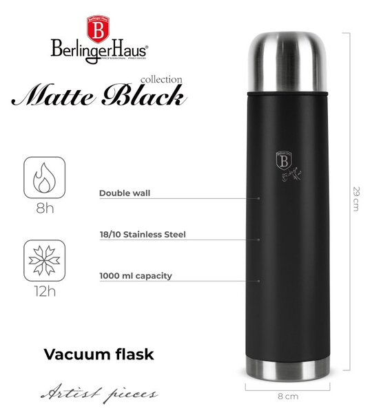 Termoska nerez 1 l Matte Black Collection