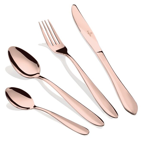 Sada cestovních příborů nerez 4 ks Rose Gold Collection
