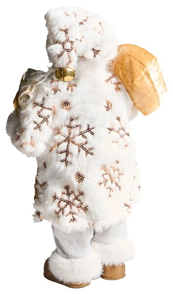 Vánoční dekorace STRAUMSFJORDEN Santa Claus 40 cm Bílá/Zlatá
