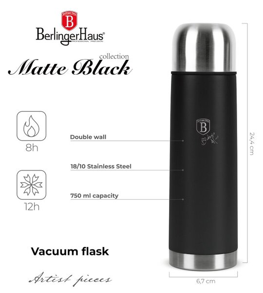 Termoska nerez 0,75 l Matte Black Collection