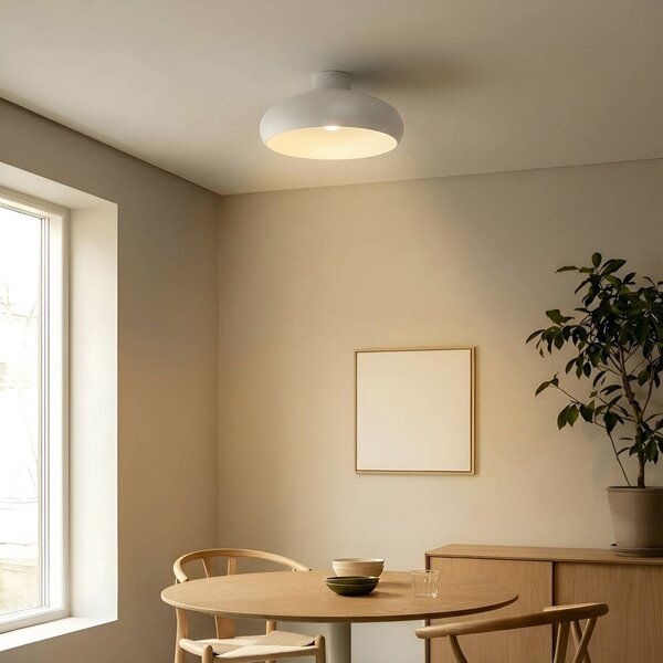 Lindby Stropní svítidlo Elover, béžová barva, Ø 45 cm, železo, stmívatelný, Krémová / jantar, Obývací pokoj / jídelna, kov, Moderní