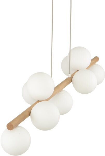 TK Lighting Estera Wood závěsné svítidlo x6 W bílá-dřevo 5906