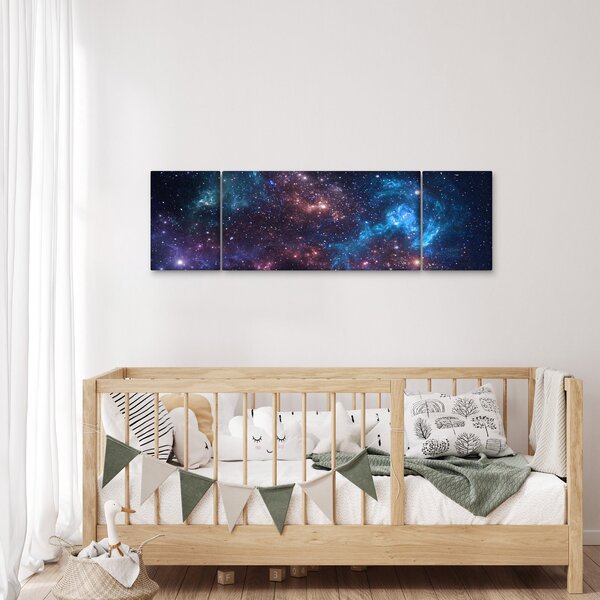 Obraz - Noční obloha (170x50 cm)