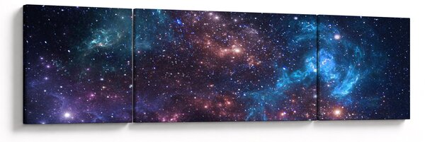 Obraz - Noční obloha (170x50 cm)