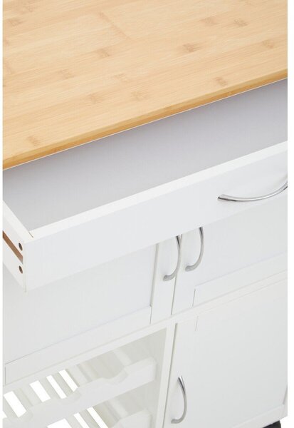 Bambusový kuchyňský ostrůvek na kolečkách 37x67 cm Harlow – Premier Housewares