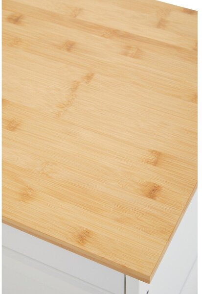 Bambusový kuchyňský ostrůvek na kolečkách 37x67 cm Harlow – Premier Housewares